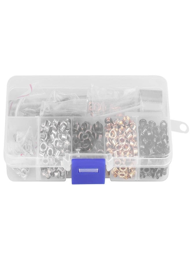 Akozon 3mm Grommet Kit 3mm Eyelets 3mm Grommet And Washer Kit 3mm Eyelet Kit Eyelet Grommet Set Washers Fastener for Leather Craft Clothes Sewing Accessories with 3pcs Handwork Tools Set(3mmx420pcs) - Image 1