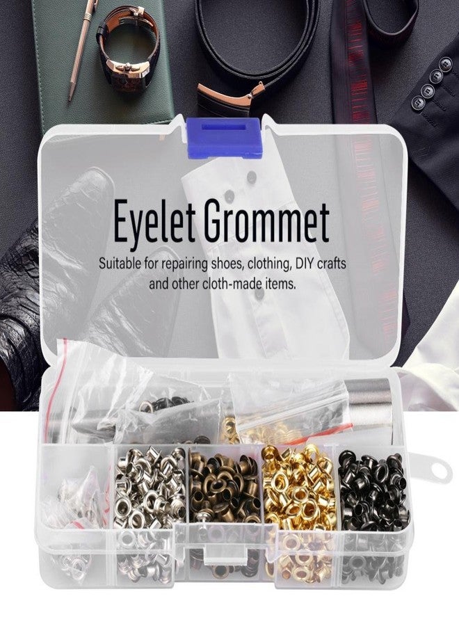Akozon 3mm Grommet Kit 3mm Eyelets 3mm Grommet And Washer Kit 3mm Eyelet Kit Eyelet Grommet Set Washers Fastener for Leather Craft Clothes Sewing Accessories with 3pcs Handwork Tools Set(3mmx420pcs) - Image 2