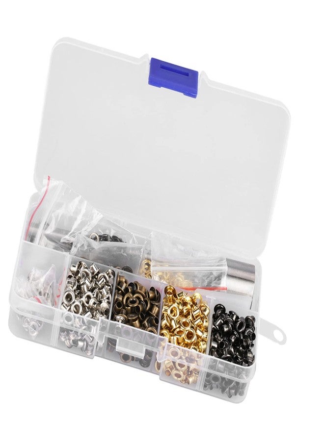 Akozon 3mm Grommet Kit 3mm Eyelets 3mm Grommet And Washer Kit 3mm Eyelet Kit Eyelet Grommet Set Washers Fastener for Leather Craft Clothes Sewing Accessories with 3pcs Handwork Tools Set(3mmx420pcs) - Image 4