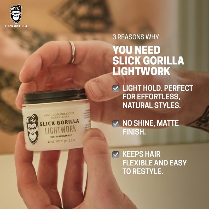 Slick Gorilla Lightwork Hair Styling Clay 2.5 oz - Image 1