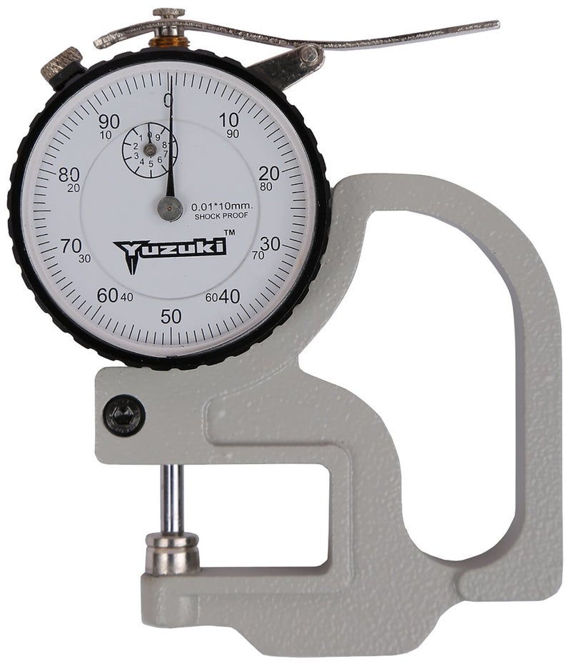 YUZUKI Dial Thickness Gauge – 0.01mm Precision, 10mm Measuring Range, High-Accuracy Measurement Tool for Surface Thickness - Image 1