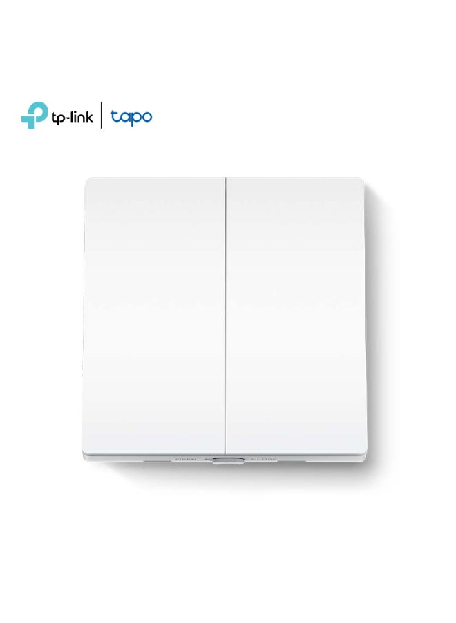 TP-LINK Tapo S220 Smart Light Switch, 2-Gang 1-Way White - Image 1