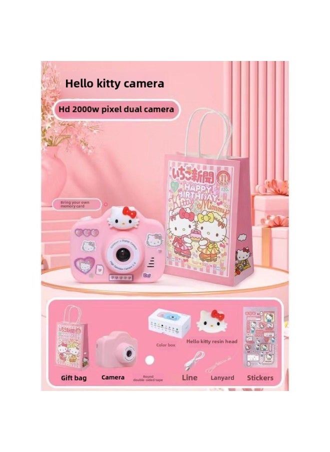 Generic Xinjiang Kuromi Small Camera Kidsren's Camera High-definition Student Party Birthday Kidsren's Day Gift Travel Can-Body Color:U46-kudi Cat-bare Metal  - Image 1