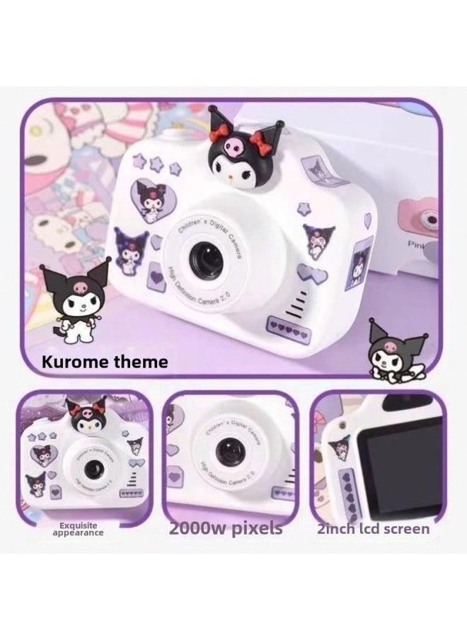 Generic Xinjiang Kuromi Small Camera Kidsren's Camera High-definition Student Party Birthday Kidsren's Day Gift Travel Can-Body Color:U46-kudi Cat-bare Metal  - Image 5