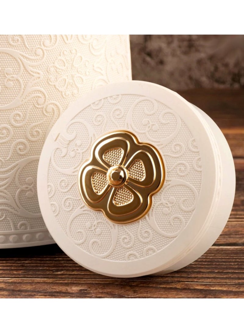 Alsaif Hasnaa thermos set from Al-Saif for tea and coffee, pearl/gold - Image 3