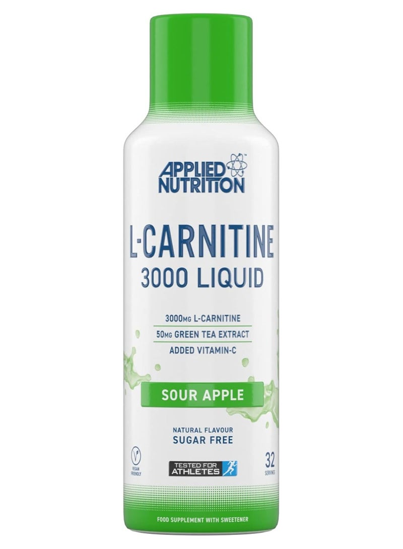 l carnitine 3000 dubai Applied Nutrition L-Carnitine 3000 Liquid Sour Apple Flavor 480Ml 32  Serving | Best Price UAE