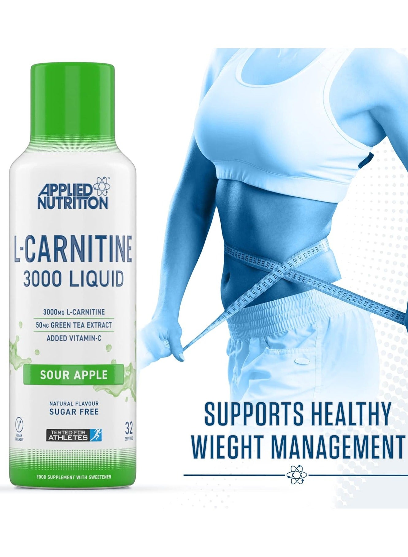 l carnitine 3000 liquid applied nutrition L-Carnitine Sour Apple Flavor 480Ml 32 Serving | Best Price UAE Cymbiotika Liposomal Glutathione Powerful New KBeauty Color:GLC875 Honeymoon