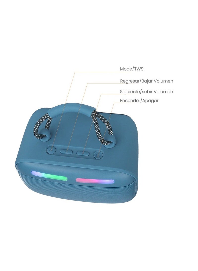 Tiko Boombox 4 10W Horn Wireless Blutooth Portable Unleash Powerful Partyboost Speaker - Sky Blue - Image 4