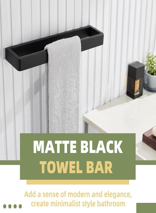 APLusee Matte Black Towel Bar, 304 Stainless Steel Towel Rack, Wall Mounted - Image 3