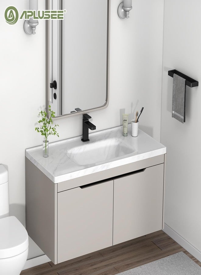 APLusee Matte Black Towel Bar, 304 Stainless Steel Towel Rack, Wall Mounted - Image 2