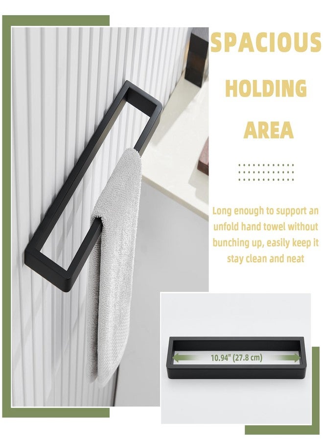 APLusee Matte Black Towel Bar, 304 Stainless Steel Towel Rack, Wall Mounted - Image 4