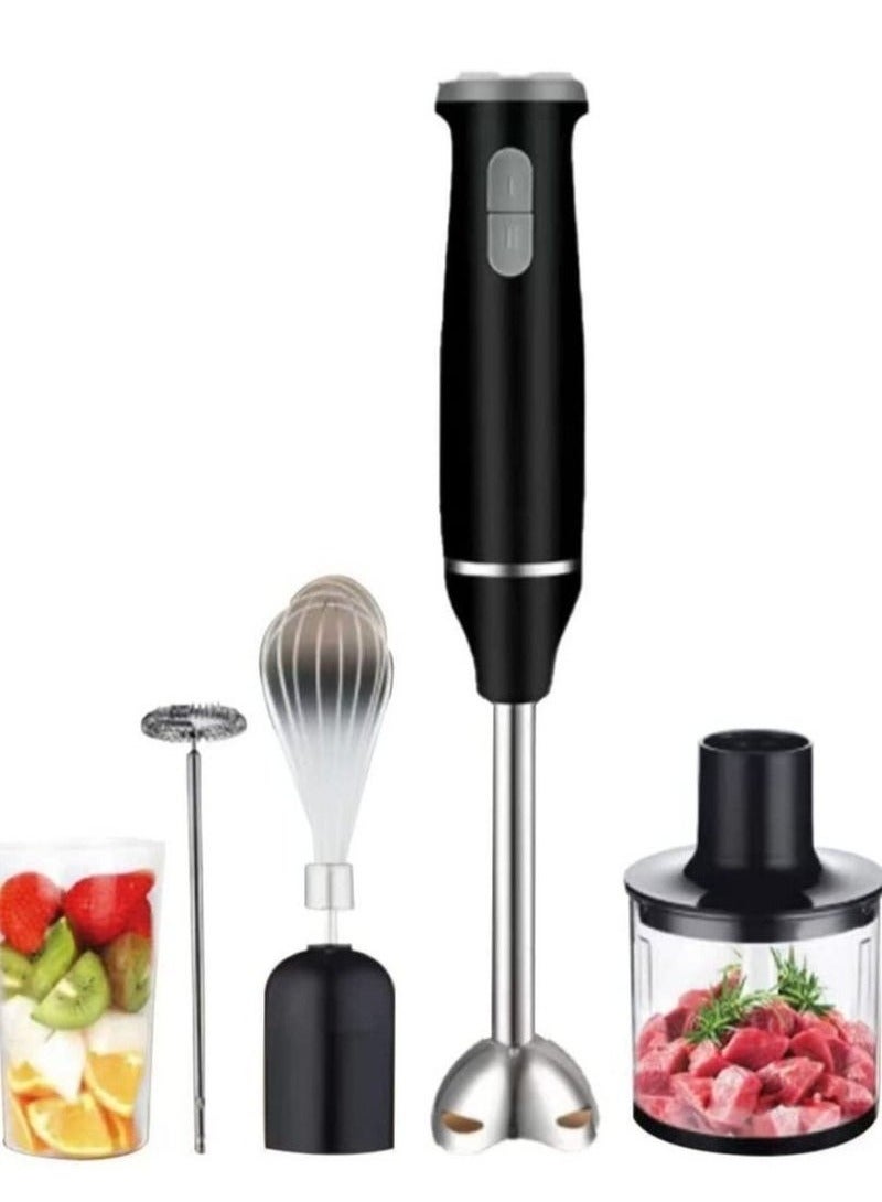ELTRAZONE Hand Blender 5 in 1 Stainless Steel Stem with Chopper and Whisk 6-Speed Immersion Stick Blender