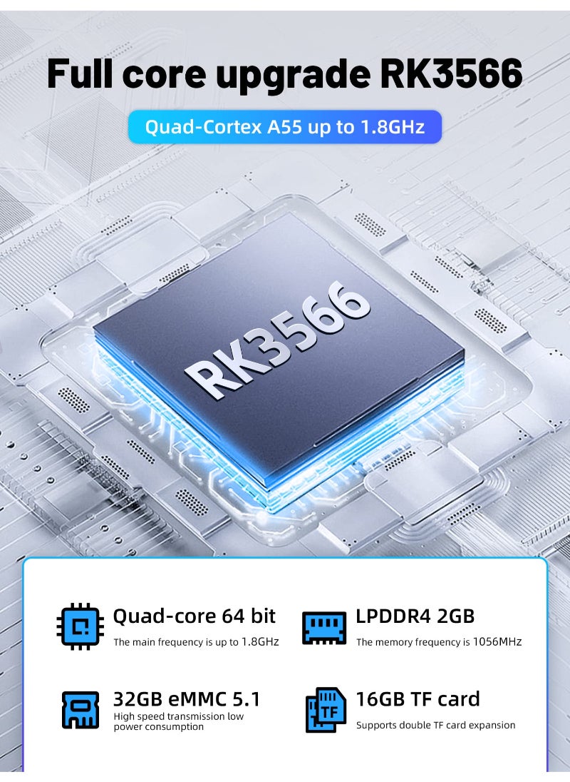 AROAQ - RG353V Handheld Game Console 3.5 Inch IPS Screen 640x480 High Resolution CPU RK3566 Quad-Core OS Android 11 Linux 2G/64G+16G 3200Mah Battery Grey - Image 1
