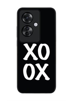 Stylizedd Rugged Black edge case for Oppo Reno11 F / Oppo F25 Pro 5G, Slim fit Soft Case Flexible Rubber Edges Anti Drop TPU Gel Thin Cover -  XOXO  - Image 1