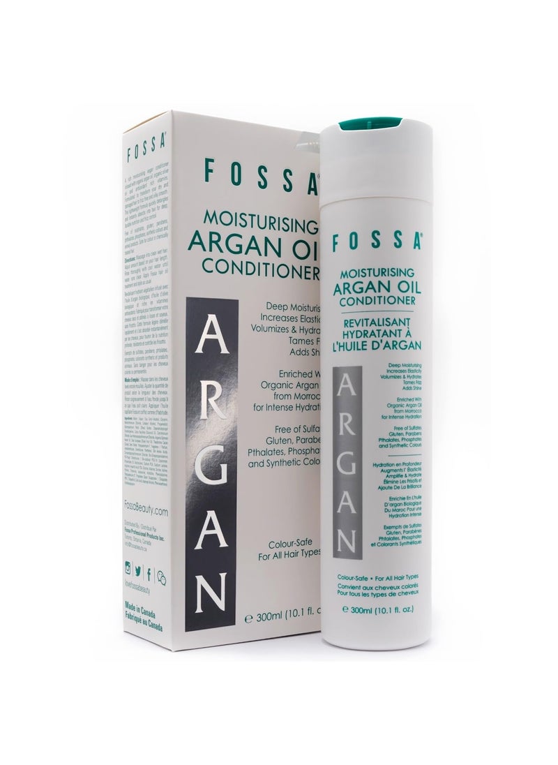 FOSSA Fossa Moisturising Argan Oil Conditioner  Hair Conditioner to Volumize Moisturise Detangle and Reduce Frizz for Silky Smooth Shine  All Hair Types Colour Safe  300ml 101 fl oz 