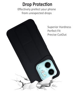 Waldic Premium Silicone Magnetic Hand Grip Case Cover for Infinix Smart 9 - Black  - Image 4