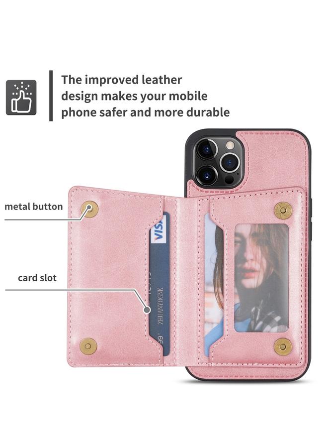 اس-توب جراب لهاتف iPhone 13 Pro Max مزود بسحاب وحامل للبطاقات - Image 4