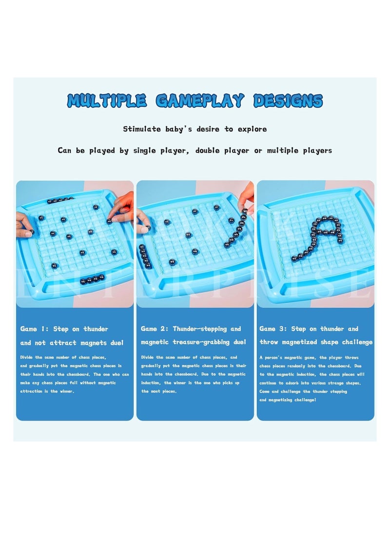 Alokiek Enterprise Magnetic Chess Set Magnetic Chess Board with String Stones - Image 2