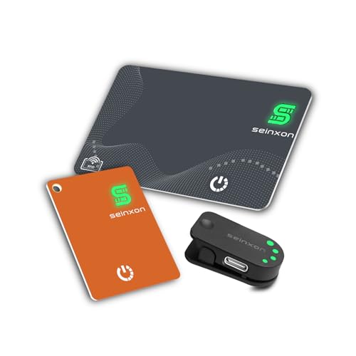 SEINXON Wallet Finder RFID Blocking Card IP68 Item Tracker Works with Apple Find My APP & Network with Recharge Clip (iOS Only) - Image 1