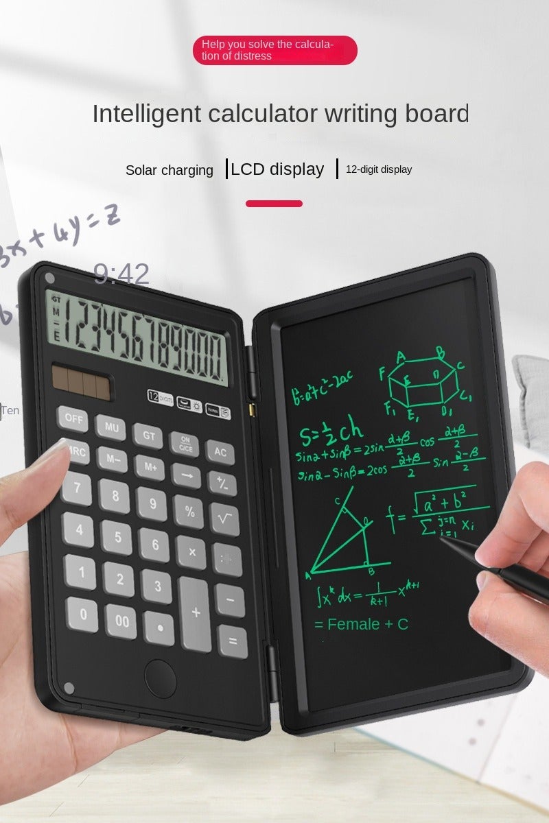 Generic Intelligent folding portable scientific function calculator, handwriting board for accounting students, solar powered handwriting board calculator - Image 2
