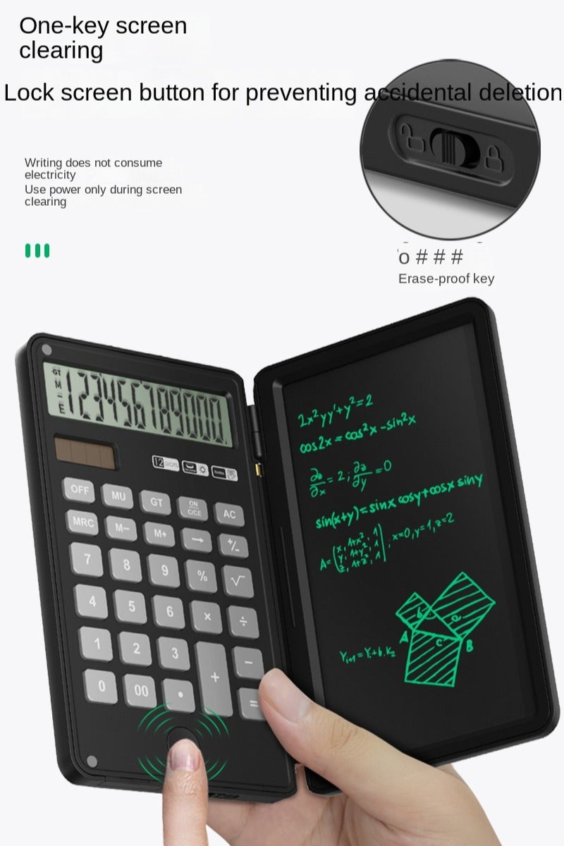 Generic Intelligent folding portable scientific function calculator, handwriting board for accounting students, solar powered handwriting board calculator - Image 5