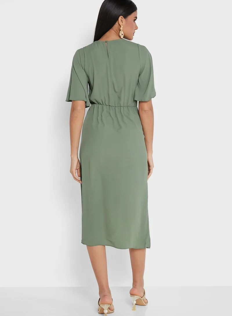 DEBENHAMS Angel Sleeve Knot Detail Dress