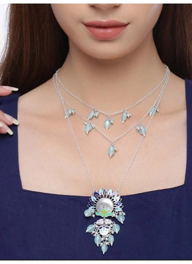 VOYLLA Bagh E Fiza Blooming Flower Motifs Necklace