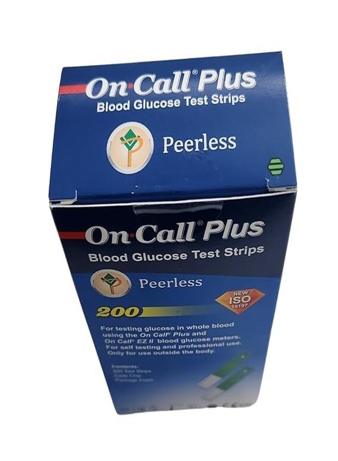 شرائط اختبار نسبة السكر في الدم On Call Plus، 200 شريط، معتمدة وفقًا لمعيار ISO 15197، للاستخدام الشخصي والمهني - Image 2