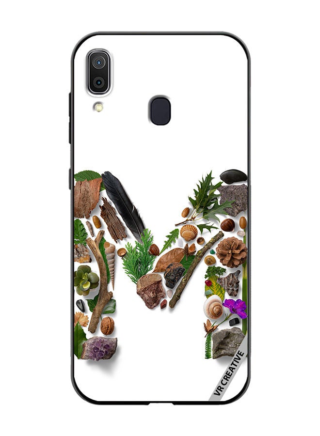 VR CREATIVE Protective Case Cover For Samsung Galaxy A30 Alphabet M Design Multicolour - Image 1