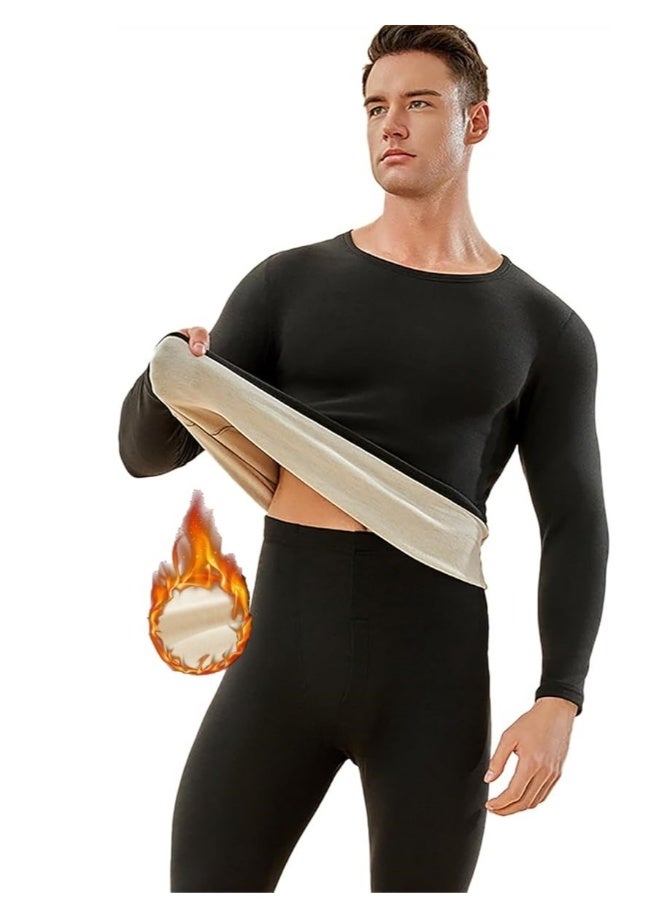 Men's Thermal Underwear Set Long Johns Ultra Soft Fleece Lined Base Layer Set for Cold Weather Thermal Underwear for Men Long Sleeve Pajama Top and Bottom Set XXL - Image 1