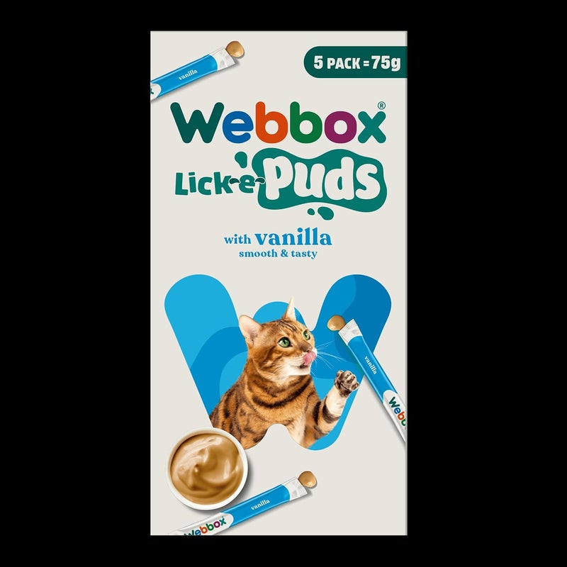 Webbox وجبات ويب بوكس ليك-إي-بودز بنكهة الفانيليا للقطط - Image 1