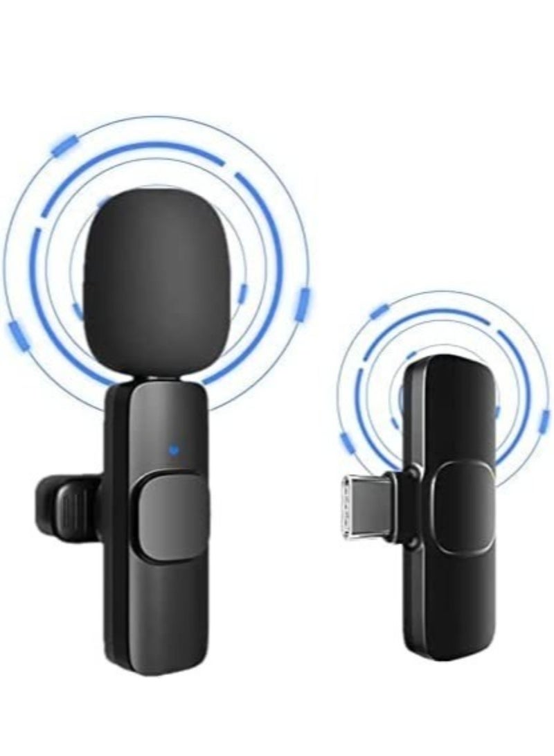 Wireless Lavalier Microphone , mobile phone Microphone, Plug & Play No APP Needed, Mini lapel Wireless Microphone , Noise Cancellation Microphone for live stream (Type-C for Android) - Image 1