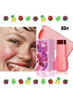 Generic Jelly Lip & Cheek Tint, Cooling Water Jelly Tint, Long Lasting Buildable Multi-Use Jelly Tint Blush Stick, Natural Lip and Cheek Stain Stick 03  - Image 2