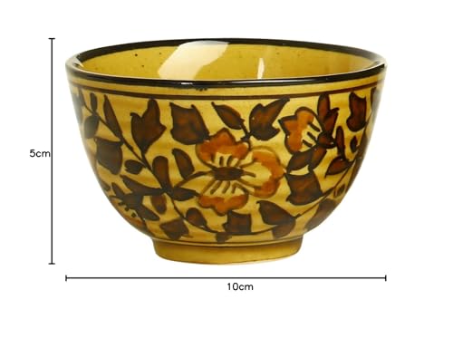 Caffeine Cerami Handmade Brown Sehra Katori Bowl Set of 6 - Image 4