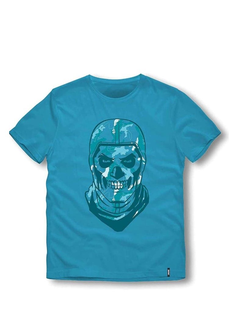 Fortnite kids t-shirt Skull Trooper blue
