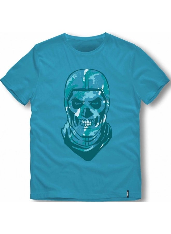 Fortnite kids t-shirt Skull Trooper blue