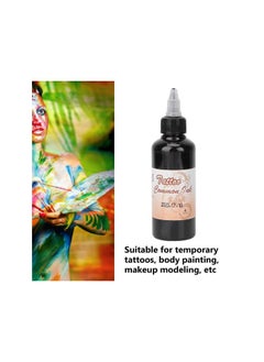 Body painting make-up, DIY body paint tattoo inks, 100 ml/bottle tattoo inks pigment, temporary tattoo ink, for tattoo & body paint, for body and face painting(Brown)