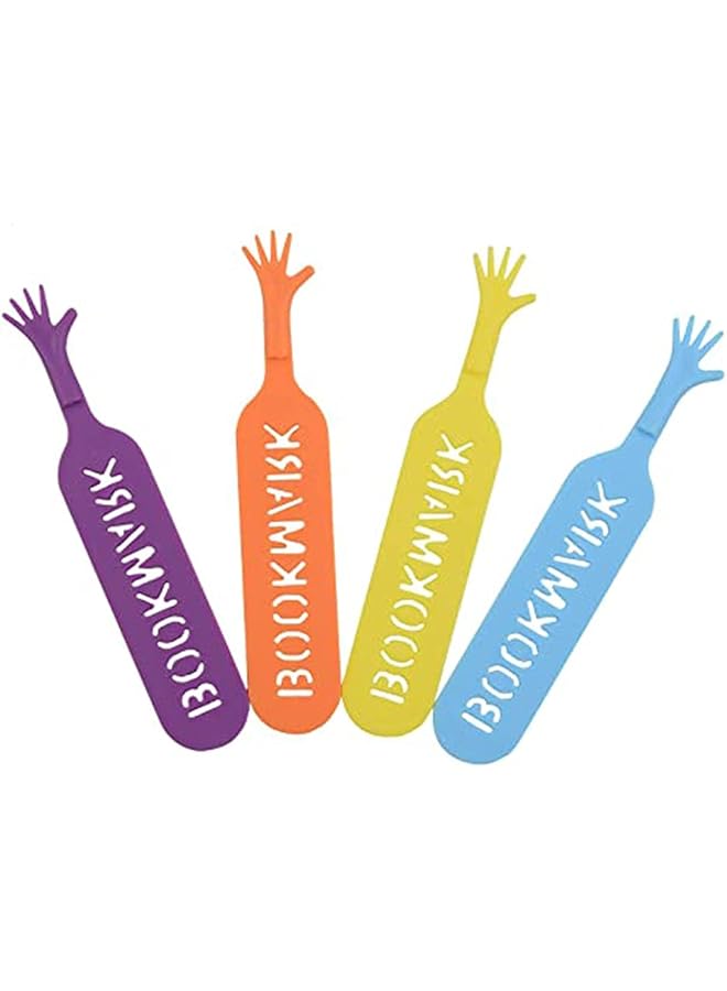 erorex Bookmarks For Books 4Pcs Funny Finger Bookmarks Plastic Books Page Markers For Men Women Kids Boys Girls Book Lovers School Office Supplies Reading Accessories - Image 1