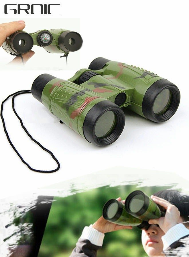 GROIC Outdoor Children's Binoculars with Compass Equipment Model Educational Toys - Image 1
