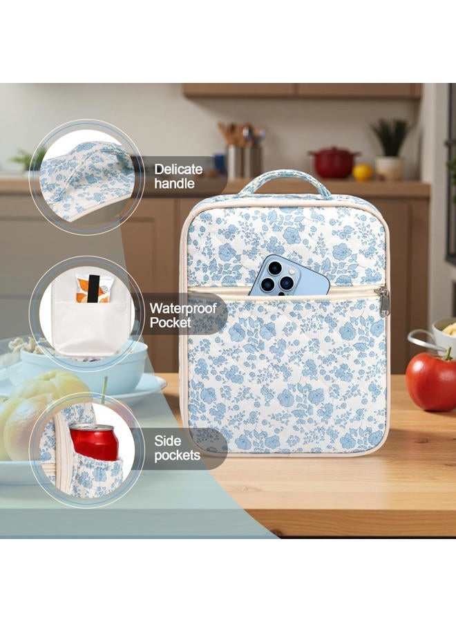 honitty Lunch Box for Women,Adult Small Lunch Bag,Reusable Insulated Lunch Box,Quilted Portable Lunch Bags - Image 5