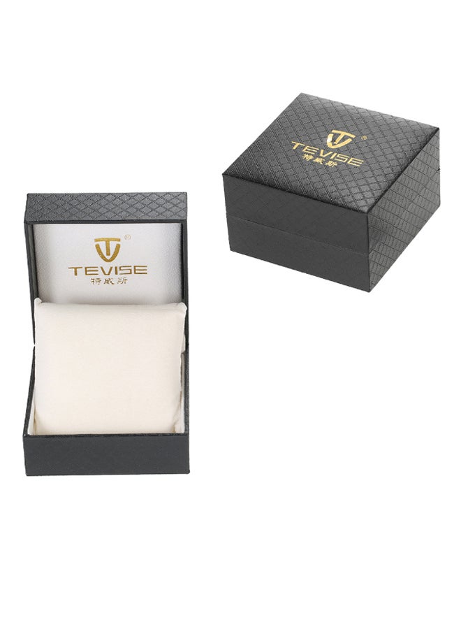 تيفيز ساعة يد بعقارب مقاومة للماء وبسوار من الستانلس ستيل طراز T801 للرجال - Image 3