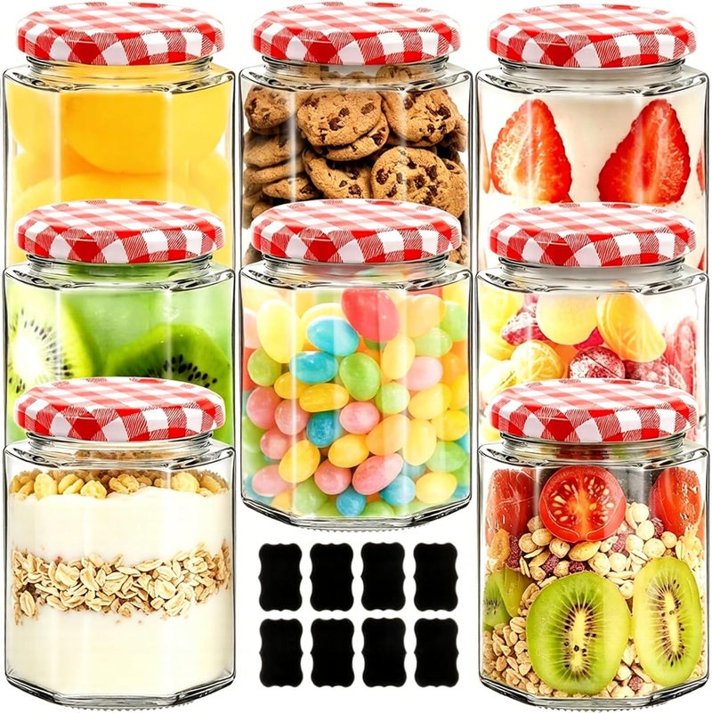 Showvigor Mason Jars 9oz/280ml with Lids,Canning Jars for Food Storage, Transparent Small Jar, Equipped with Metal Cover for Sealing, Jam, Sour Cucumber, Oats, Cookies, Candy, DIY Projects - Image 1