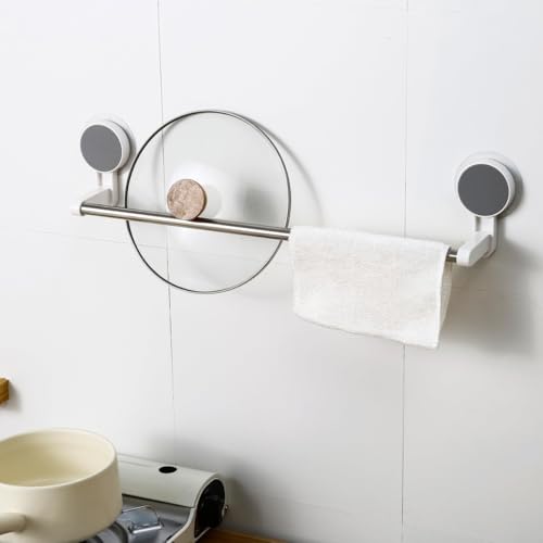 XBEY Wall Mounted Self Adhesive Magic Sticker Towel Holder in Bathroom/Towel Napkin Holder Bar for Bathroom and Kitchen/Hangers for Clothes/Towel Stand (Self-Adhesive Towel Bar) - Image 2