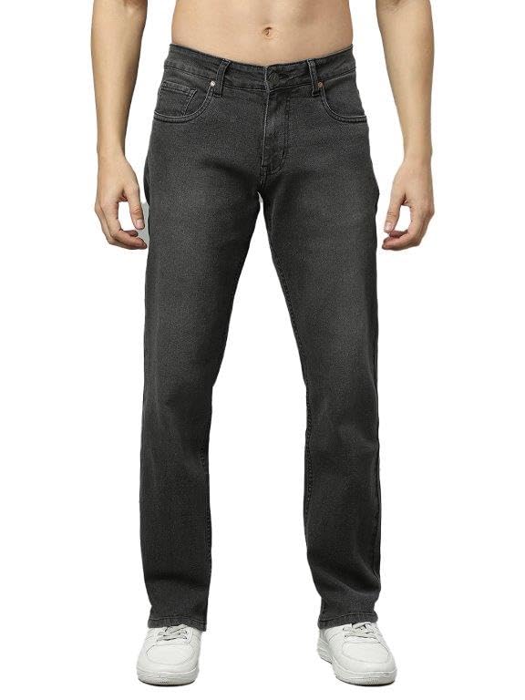 Thomas Scott Mens Mid Rise Clean Look Slim Fit Jeans (TSJ016_Dark Grey, 32) - Image 1