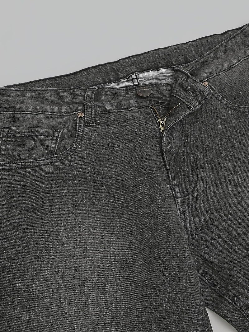 Thomas Scott Mens Mid Rise Clean Look Slim Fit Jeans (TSJ016_Dark Grey, 32) - Image 5