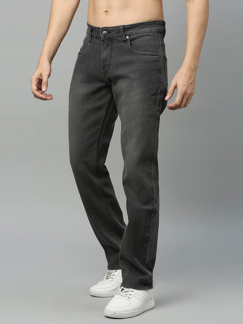 Thomas Scott Mens Mid Rise Clean Look Slim Fit Jeans (TSJ016_Dark Grey, 32) - Image 2