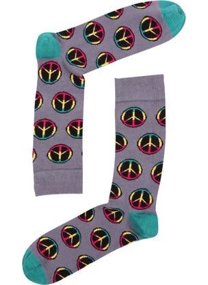The Socks Company Peace Symbol Patterned Men's Socks  - Image 1