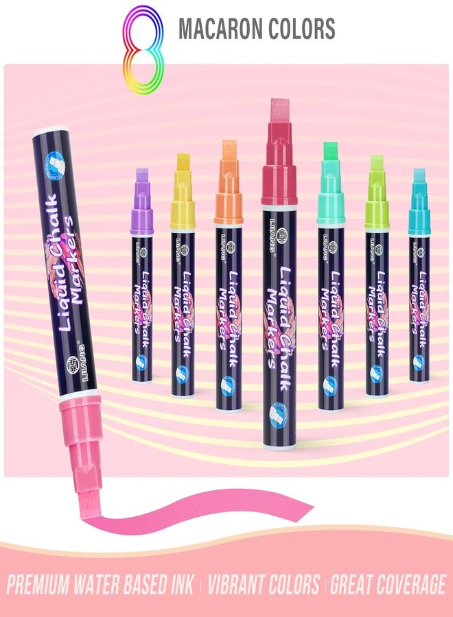 IJIANG Jumbo Chalk Markers for Chalkboard 8 Colors Liquid Chalk Markers Set Erasable Pastel 10 MM 3-In-1 Nib Pastel Chalk Pens For Auto Glass Restaurant Menus Whiteboards Windows Calendars Sign Decoration - Image 4