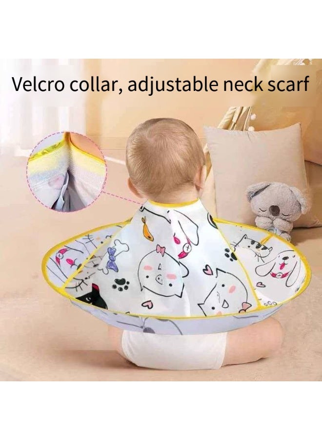 Cartoon Animal Kids Haircut Cape (0-15 Years), Hair Catching Apron - Image 1