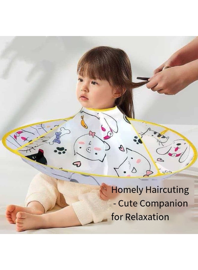 Cartoon Animal Kids Haircut Cape (0-15 Years), Hair Catching Apron - Image 5